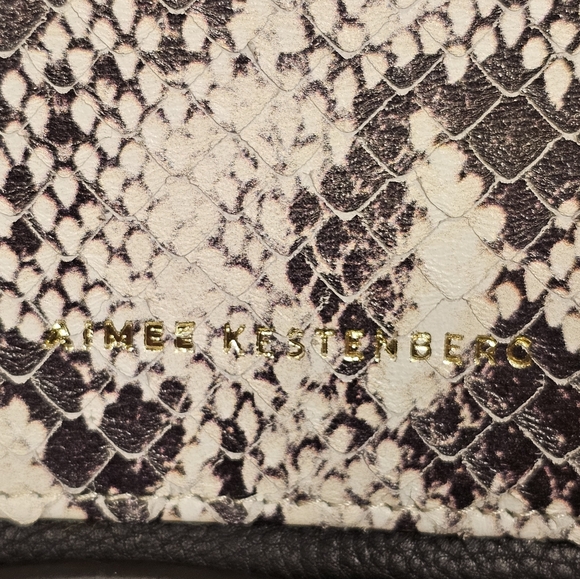 $168 genuine leather Sorrento mini crossbody vanilla snake Aimee kestenberg - Picture 2 of 16